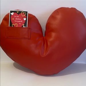 medium size heart pillow.